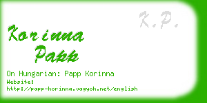 korinna papp business card